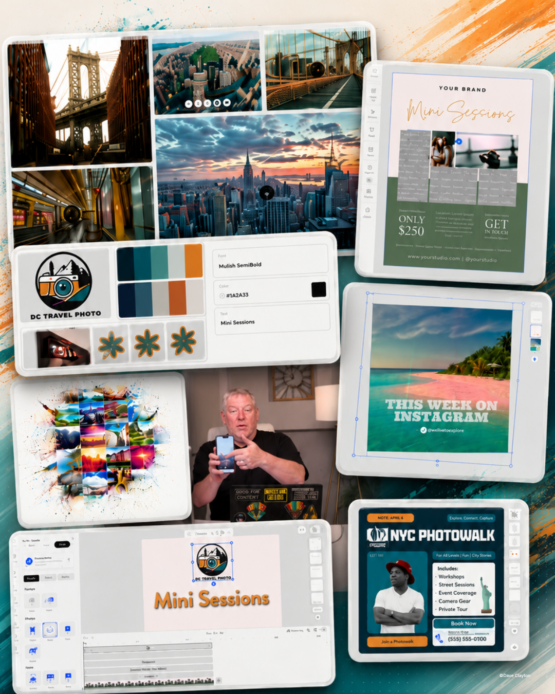 A branded social media graphic built in Adobe Express